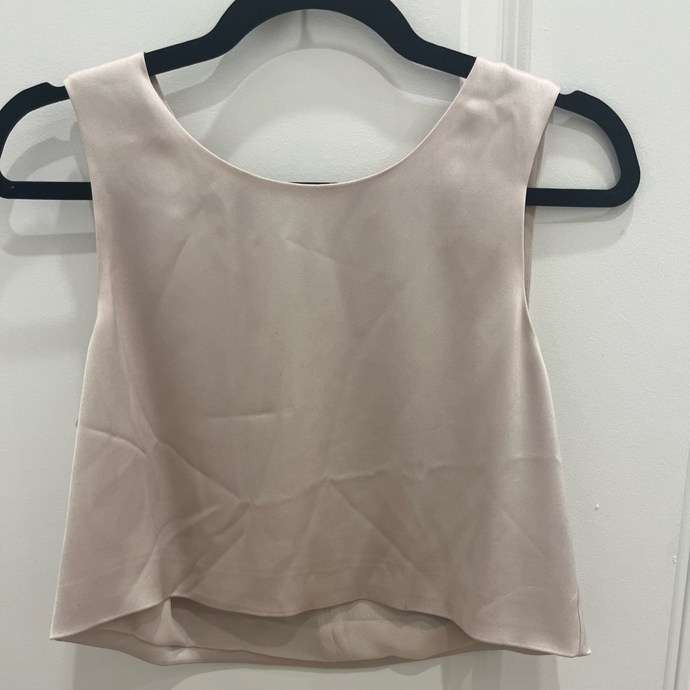 Club Monaco Cropped Satin Tank